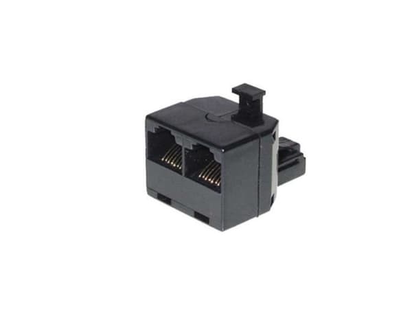 S-Conn 71230-8, Kaapelisovitin, Sort, RJ-45