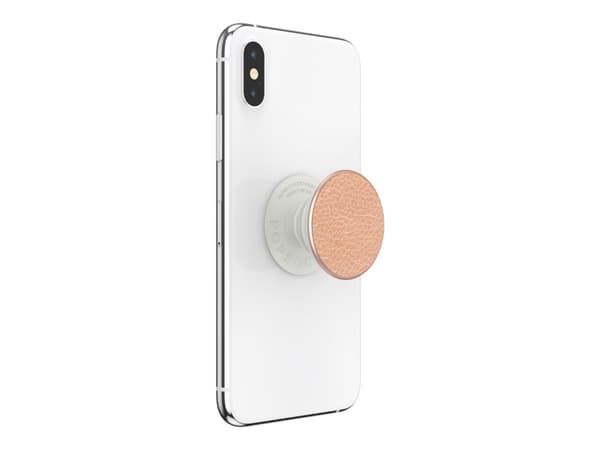 PopSockets Pebbled Vegan Leather Rose Gold, Matkapuhelin/älypuhelin, Passiiviteline, Käsi, Oranssi