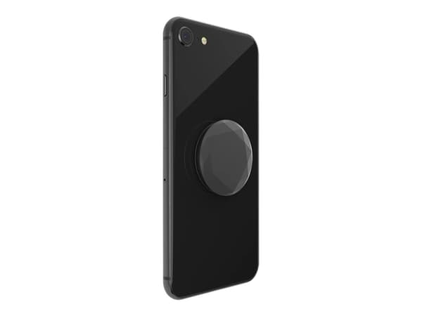 PopSockets Swappable PopGrip - Fingergrep/stativ for mobiltelefon, nettbrett - Sparkle Snow White - svart (trekkspill), svart (plattform)