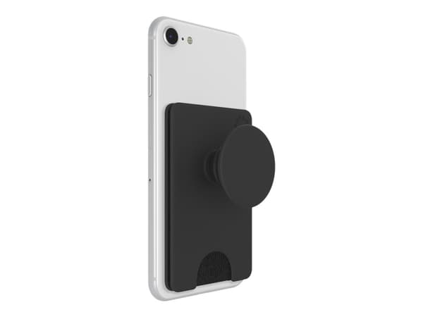 PopSockets PopWallet+ - Eske for 3 kredittkort eller 6 visittkort - svart