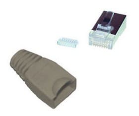 S-Conn 72057-GR, Cable boot, Grå, Cat5e/6, RJ45