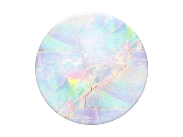 PopSockets - Fingergrepp/vikbart ställ för mobiltelefon, surfplatta - opal - vit (dragspel), vit (plattform)