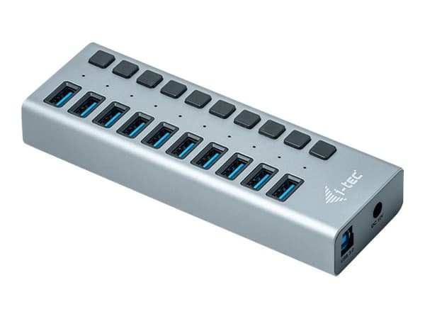 i-Tec USB 3.0 Charging HUB 10 port + Power Adapter 48 W - Hubb - 10 x SuperSpeed USB 3.0 - skrivbordsmodell