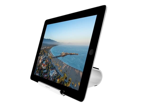 LogiLink AA0107, Multimediastativ, Svart, Silver, Gjuten aluminium, Surfplatta, 0,8 kg, 68 mm