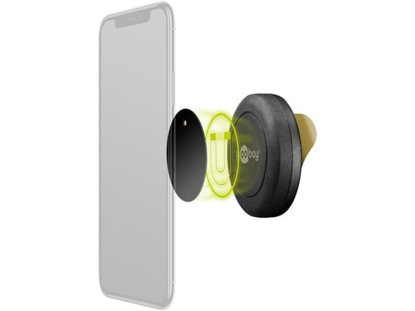 Goobay 62089, Mobiltelefon / smartphone, Passiv hållare, Bil/inomhus, Svart