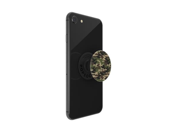 PopSockets PopGrip - Fingergrep/stativ for mobiltelefon - Woodland Camo