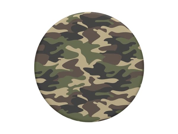 PopSockets PopGrip - Fingergrep/stativ for mobiltelefon - Woodland Camo Flerfarget