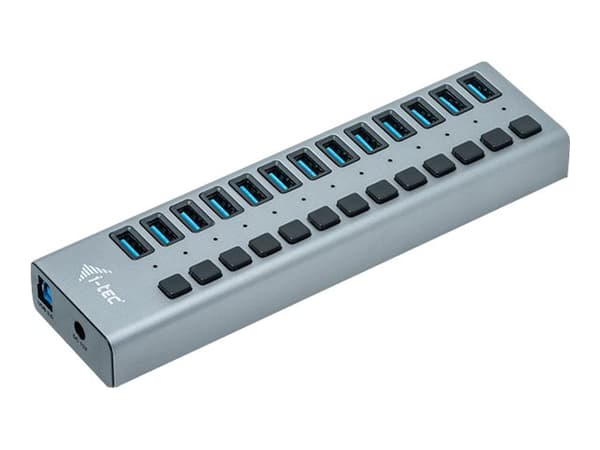 i-Tec USB 3.0 Charging HUB 13 port + Power Adapter 60 W - Hubb - 13 x SuperSpeed USB 3.0 - skrivbordsmodell