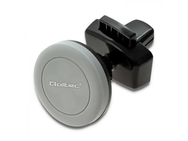 Qoltec - Holder for mobiltelefon, navigatør - grå, svart