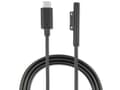 Pikkukuva 1 / 5: 4smarts 468683, Synkronointi-/latauskaapeli, Microsoft, Surface Pro 6 Pro 5 Pro 4 Pro 3, Surface Book, Surface Go, Surface Laptop, Musta, 1 m, 20 g