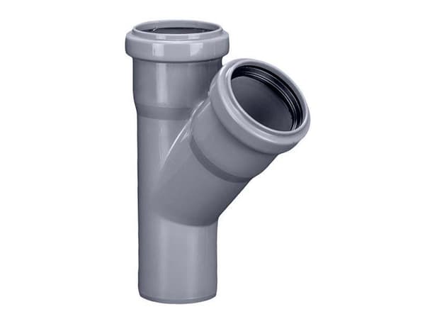 Magnaplast T-stycke 45° HETA 50mm invändig avloppsledning (11520)