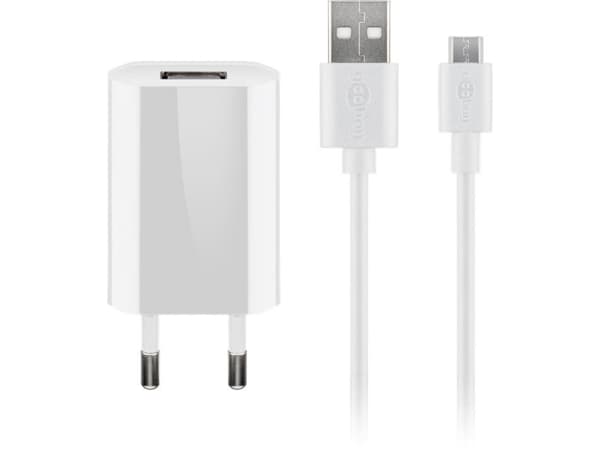 Goobay 44983, Innendørs, AC, 5 V, 1 m, Hvit Hvit