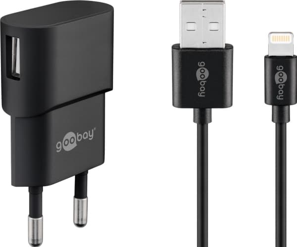 Goobay 45294, Sisätila, AC, 5 V, 1 m, Musta musta