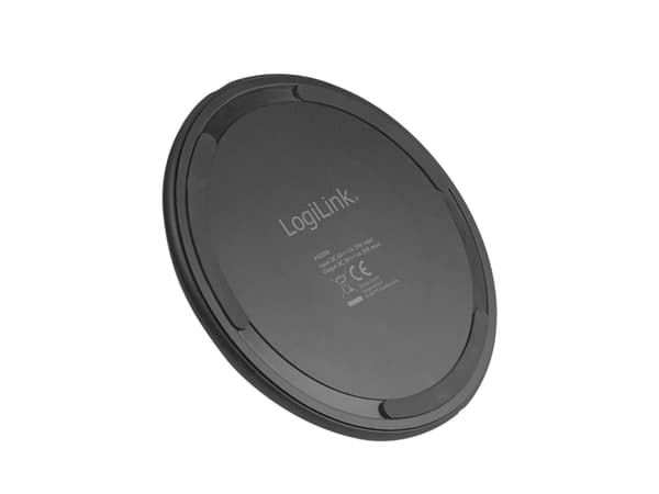 LogiLink PA0208, Innendørs, USB, 5 V, 1 A, Trådløs lading, Sort