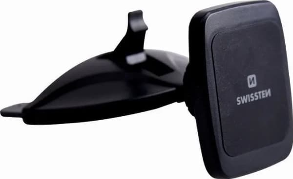 Swissten S-Grip M5-CD1 Yleispätevä autokiinnike CD-magneetille Tabletille/Puhelimelle/GPS:lle Musta