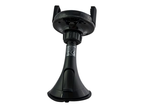 Qoltec Induction - Trådløs ladeholder for bil - 5 watt - 1 A - svart