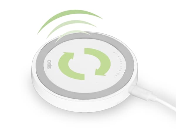 SBS TEWIRELESSCHG, Automatisk, Innendørs, Utendørs, USB, 1 m, Grå, Hvit Grå, Hvit