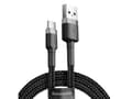 Miniatyrbild 4 av 5: Baseus Cafule - USB-kabel - USB (hane) till 24 pin USB-C (hane) - USB 2.0 - 2 A - 3 m - gråsvart