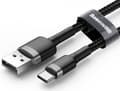 Miniatyrbild 5 av 5: Baseus Cafule - USB-kabel - USB (hane) till 24 pin USB-C (hane) - USB 2.0 - 2 A - 3 m - gråsvart