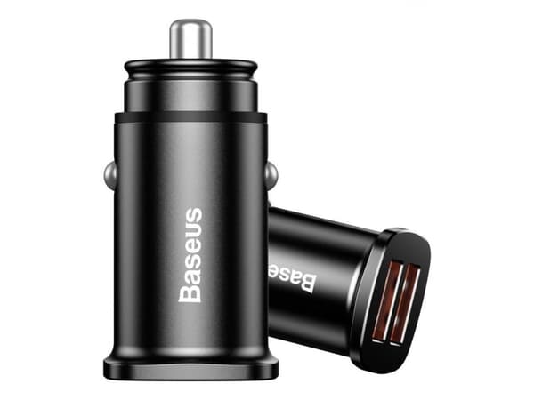 Baseus Square 2xUSB QC3.0 5A 30W autolaturi (musta)