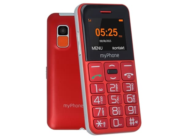 TelForceOne Myphone Halo Easy - Funktionstelefon - microSD-kortplats - LCD-skärm - 120 x 160 pixlar - bakre kamera 0,3 MP - röd
