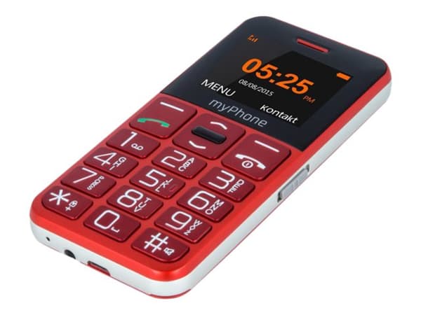 TelForceOne Myphone Halo Easy - Funktionstelefon - microSD-kortplats - LCD-skärm - 120 x 160 pixlar - bakre kamera 0,3 MP - röd