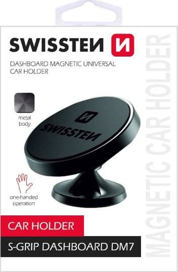 Swissten mount Magnetic car phone or GPS mount, S-Grip Dashboard DM7, black, metal, Swissten, dashboard mount