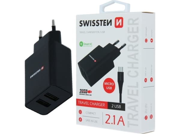 Swissten laturi 2x USB-A 2.1 A (22052000)