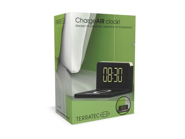 Terratec ChargeAir, Digital vekkerklokke, Rektangel, Sort, Gult, 140 mm, 75 mm, 100 mm