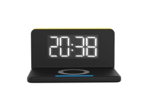 Terratec ChargeAir, Digital vekkerklokke, Rektangel, Sort, Gult, 140 mm, 75 mm, 100 mm