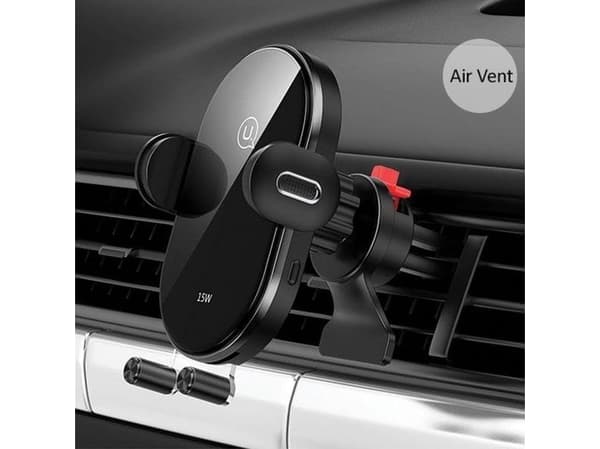 Usams holder USAMS US-CD132 15W Automatic induction holder for ventilation grille black/black CD132ZJ01