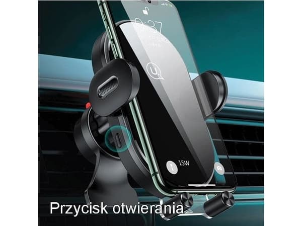 Usams holder USAMS US-CD132 15W Automatic induction holder for ventilation grille black/black CD132ZJ01
