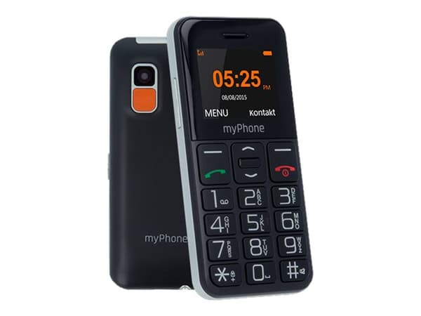TelForceOne Myphone Halo Easy - Funktionstelefon / Internal Memory 4 MB - microSD slot - LCD-skärm - 128 x 160 pixlar - rear camera 0,3 MP - svart