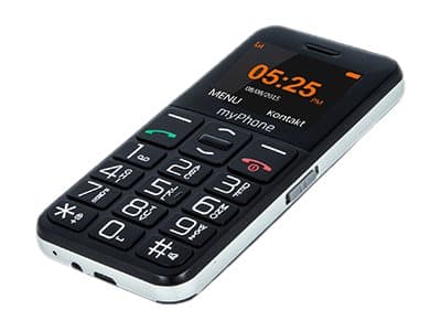 TelForceOne Myphone Halo Easy - Funktionstelefon / Internal Memory 4 MB - microSD slot - LCD-skärm - 128 x 160 pixlar - rear camera 0,3 MP - svart