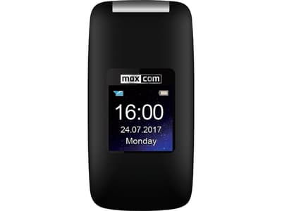 MaxCom MM824(02)171101792, Simpukka, Yksittäinen SIM, 6,1 cm (2.4"), 2 MP, 800 mAh, Musta