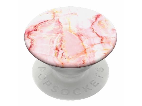 PopSockets Swappable PopGrip - Multifunksjonsholder for mobiltelefon - Rose Marble - rosa