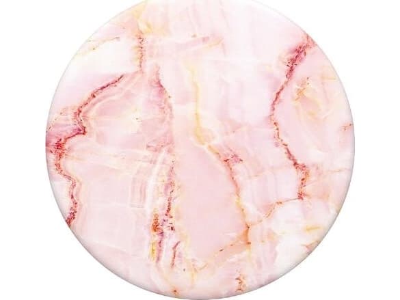 PopSockets Swappable PopGrip - Multifunksjonsholder for mobiltelefon - Rose Marble - rosa