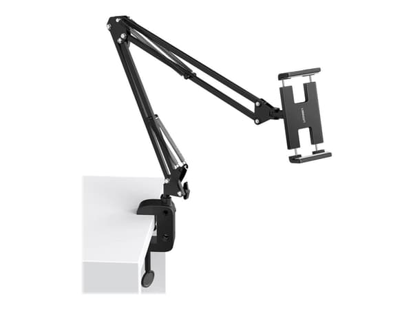 Ugreen Lazy Arm Tablet Holder - Monteringssats (vridbar arm, spännbleck, hållare) - för surfplatta - aluminiumlegering - skärmstorlek: 4"-12.9" Svart
