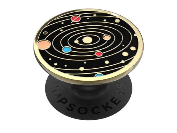 PopSockets Swappable PopGrip - Fingergrepp/vikbart ställ för mobiltelefon - Solar Flare Enamel - solar flare