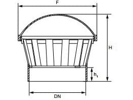 Magnaplast Innvendig avløpsventil HT 160mm (99900)