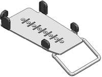 SpacePole MultiGrip - Card reader mounting plate with handle - svart - for Ingenico iPP320, iPP350