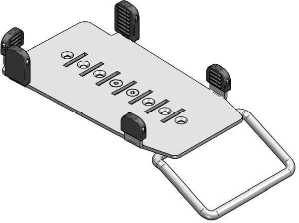SpacePole MultiGrip - Card reader mounting plate with handle - svart - for Ingenico iPP320, iPP350