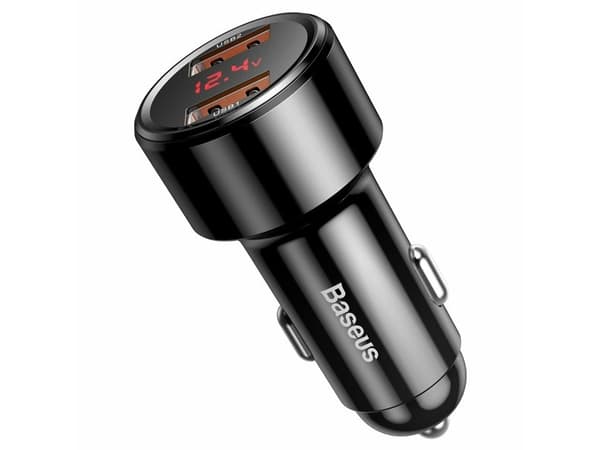 Baseus Magic 2x USB QC 3.0 45W autolaturi (musta)