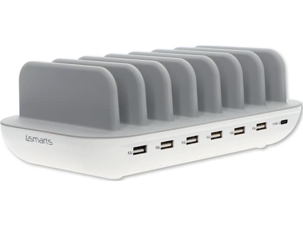 4smarts 4S462310, Innendørs, AC, 5 V, 2,4 A, Trådløs lading, Hvit