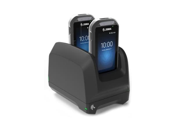 Zebra 2-slot Charge ShareCradle - Håndholdt ladeholder - utgangskontakter: 2 - for Zebra EC30 Sort