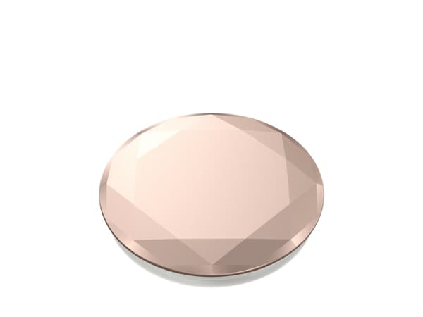 PopSockets Swappable PopGrip - Multifunksjonsholder for mobiltelefon - Rose Gold Metallic Diamond - rosa