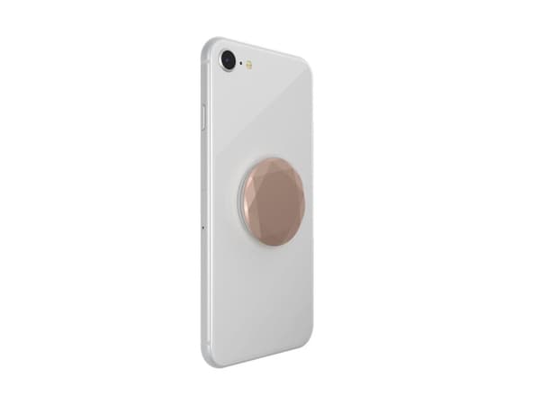 PopSockets Swappable PopGrip - Multifunksjonsholder for mobiltelefon - Rose Gold Metallic Diamond - rosa