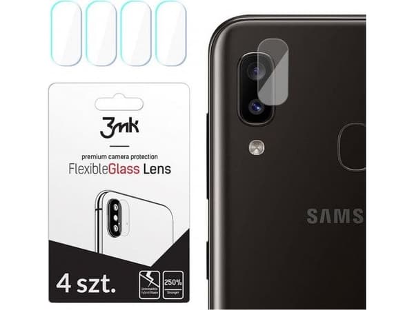 Hybridilasi kameran linssille 4kpl 3MK FlexibleGlass Lens for Galaxy A20e