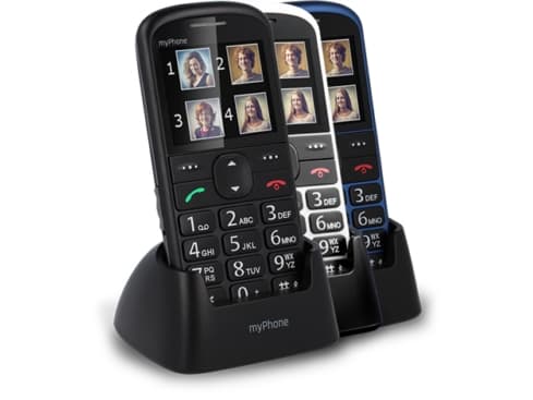 myPhone Halo 2, Meny, Single SIM, 5,59 cm (2.2"), 0,3 MP, 900 mAh, Sort