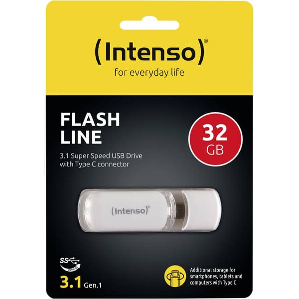 Intenso Flash Line USB-minne Vit 32 GB USB 3.2 Gen 1